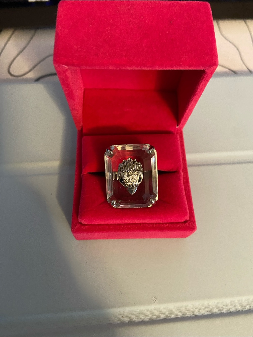 Kurt Geiger Crystal Cocktail Ring
